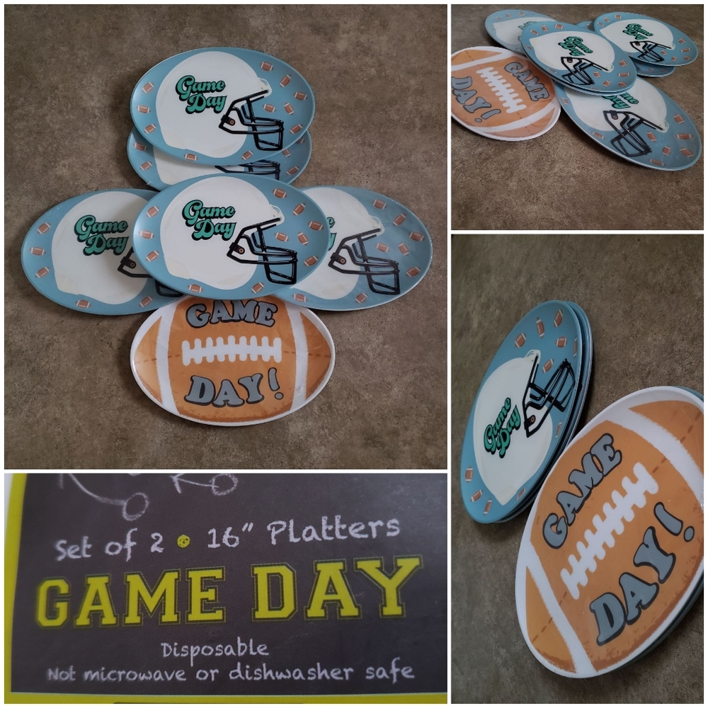 Game Day Disposable Platters - Lot of 12